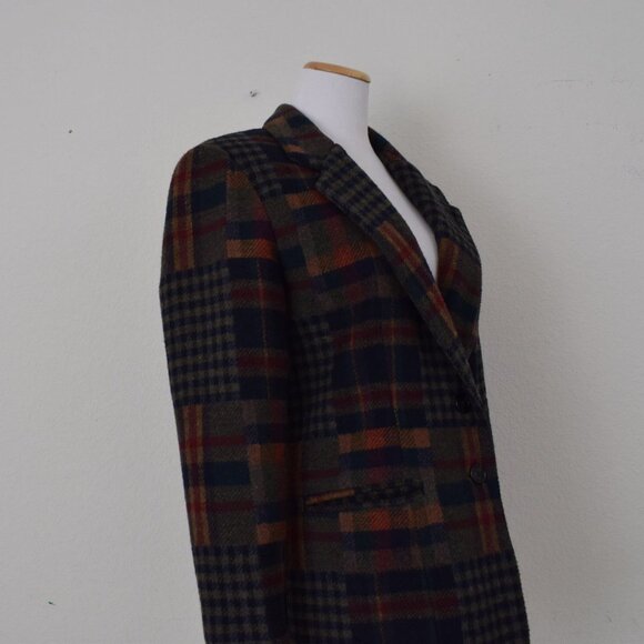 Vintage 90s‎ Wool Plaid Blazer by MICCI USA - Picture 4 of 10